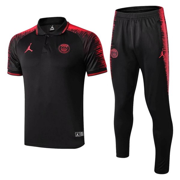 Polo Ensemble Complet Paris Saint Germain 2018-19 Noir Rose